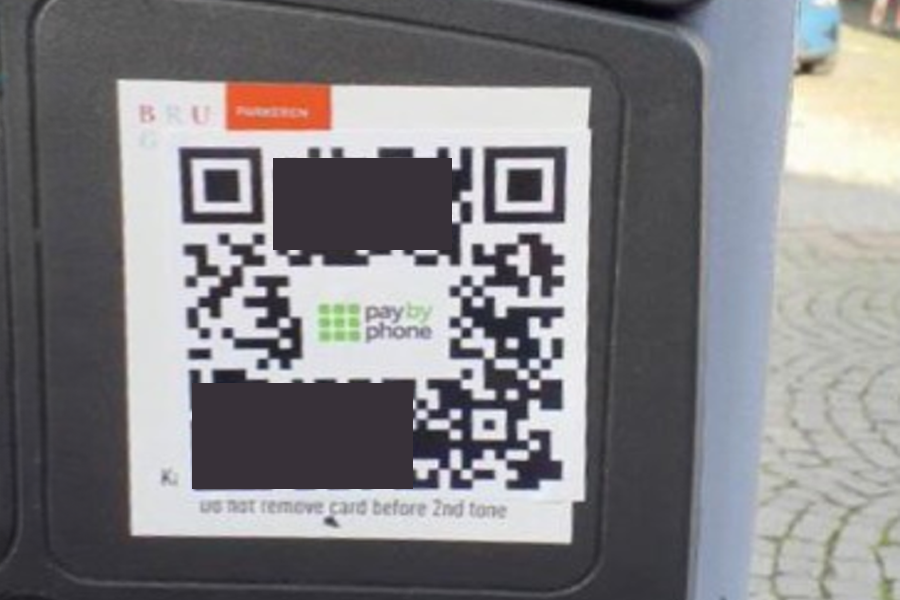 QR code op parkeerautomaat