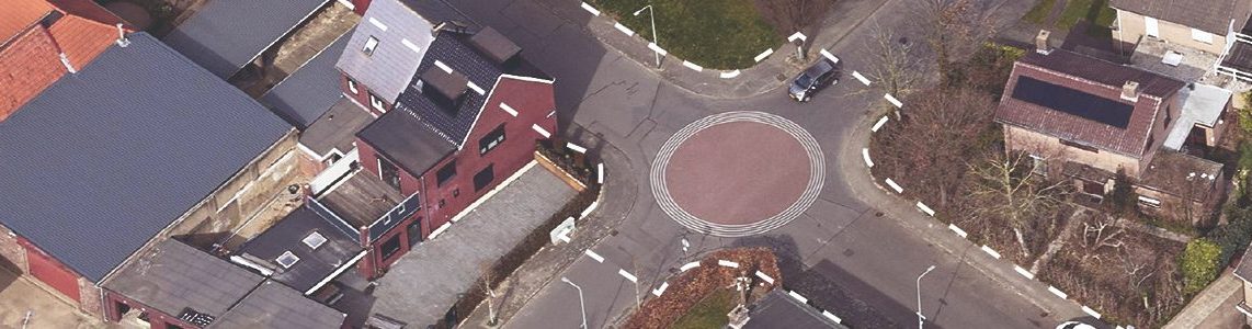 Luchtfoto Jodenstraat en Leursstraat Geleen