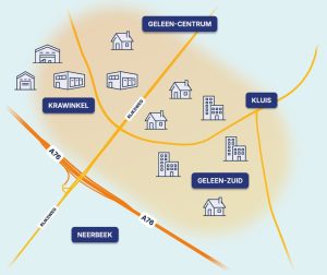 Warmtenet Zuid-Limburg In het gebied Zuid Geleen doet de gemeente Sittard-Geleen onderzoek naar een mogelijk warmtenet. In het onderzoeksgebied liggen de volgende wijken: Geleen-Zuid, een gedeelte van Kluis en Geleen-Centrum en het bedrijventerrein Krawinkel.