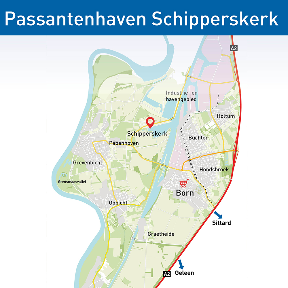 Overzichtskaartje Passantenhaven Schipperskerk